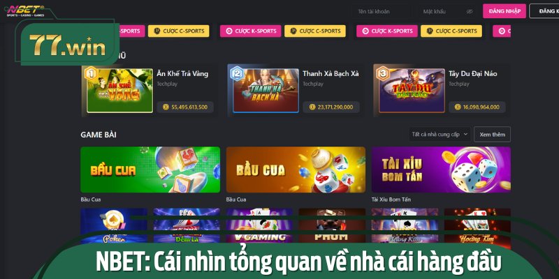 Vài nét chính về nhà cái NBET.