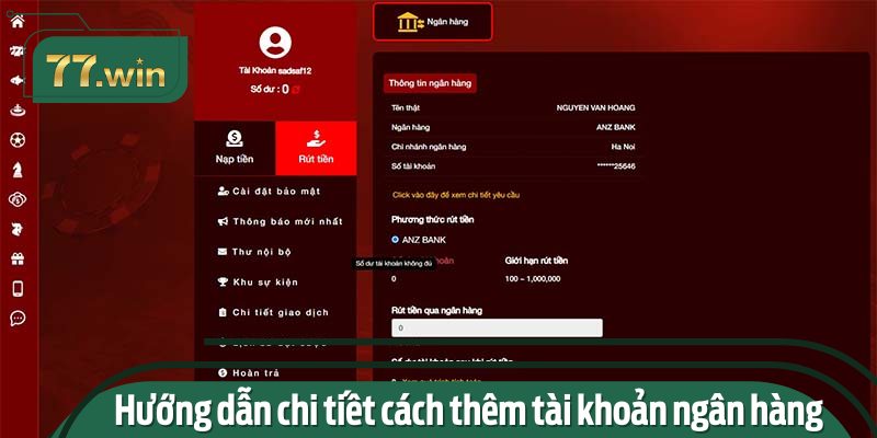 Hướng dẫn chi tiết cách thêm tài khoản ngân hàng